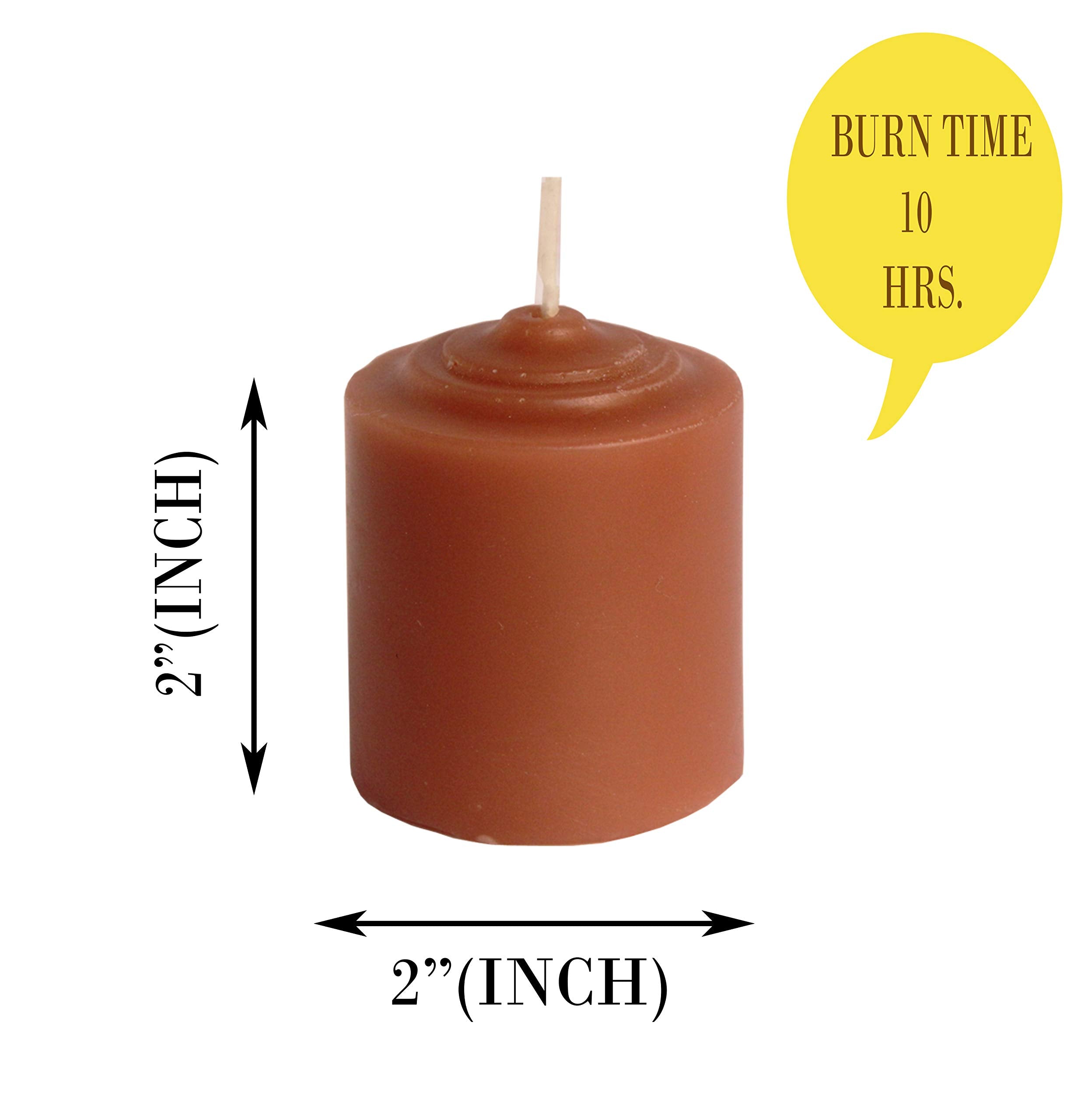 Pure Indian Candle Handpourd Southern Pecan Chocolate Scented Brown Wax Votive Candle PIC2019VC002 (Pack of 4 Pcs.) Burn Time 10
